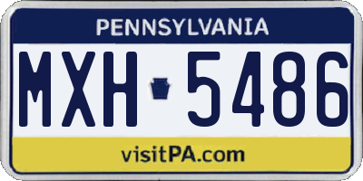 PA license plate MXH5486