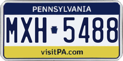 PA license plate MXH5488