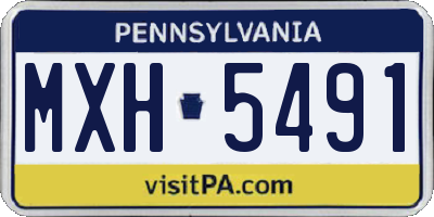 PA license plate MXH5491