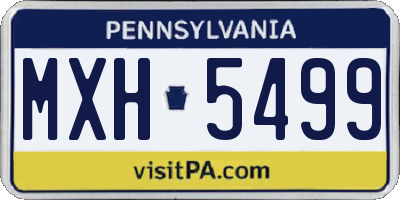 PA license plate MXH5499