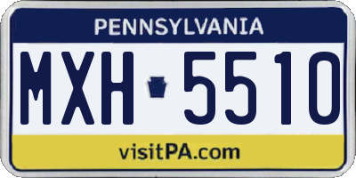 PA license plate MXH5510