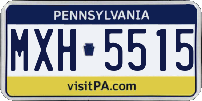 PA license plate MXH5515