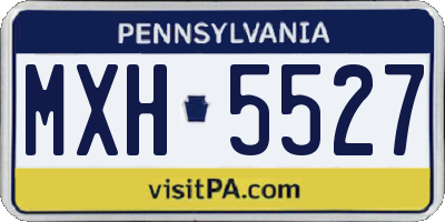 PA license plate MXH5527