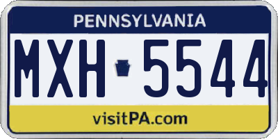 PA license plate MXH5544