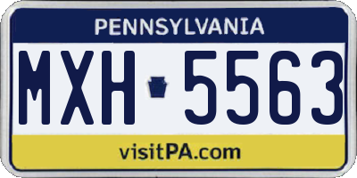PA license plate MXH5563