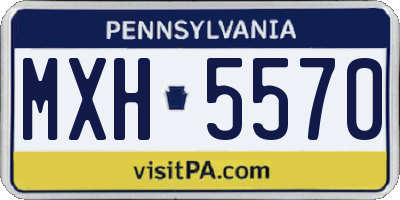 PA license plate MXH5570