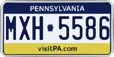 PA license plate MXH5586