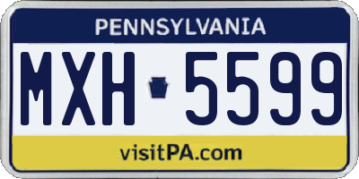 PA license plate MXH5599