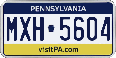 PA license plate MXH5604
