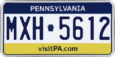 PA license plate MXH5612