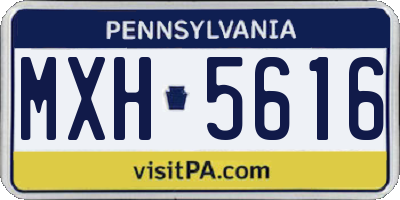 PA license plate MXH5616