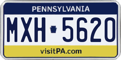PA license plate MXH5620