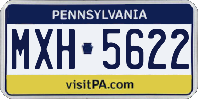 PA license plate MXH5622
