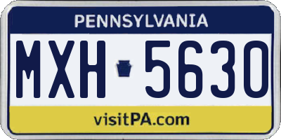 PA license plate MXH5630