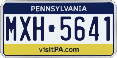 PA license plate MXH5641