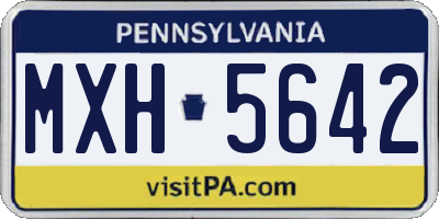 PA license plate MXH5642