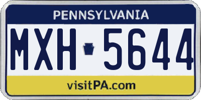PA license plate MXH5644