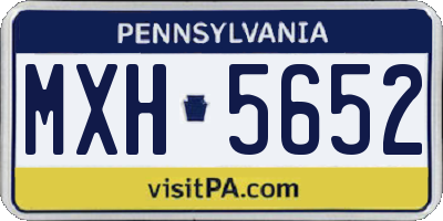 PA license plate MXH5652