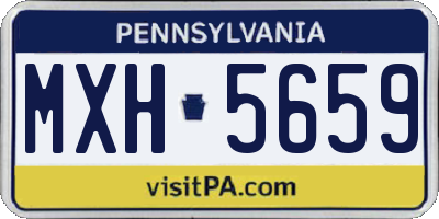 PA license plate MXH5659