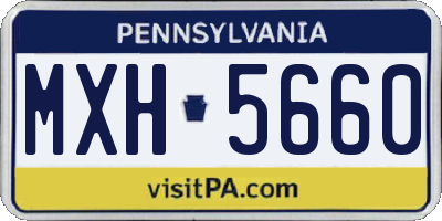 PA license plate MXH5660