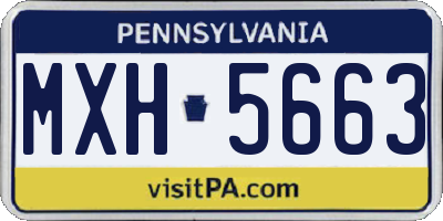 PA license plate MXH5663