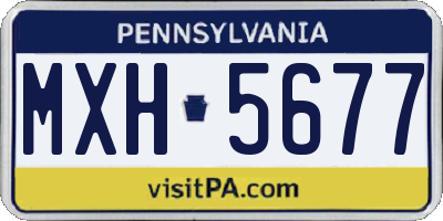 PA license plate MXH5677