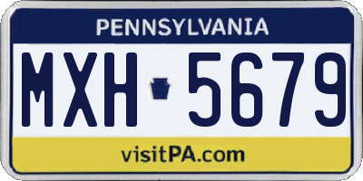 PA license plate MXH5679