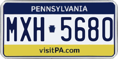 PA license plate MXH5680