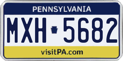 PA license plate MXH5682
