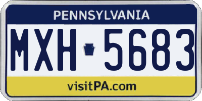 PA license plate MXH5683