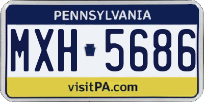 PA license plate MXH5686
