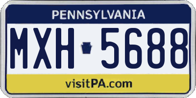 PA license plate MXH5688