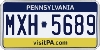 PA license plate MXH5689