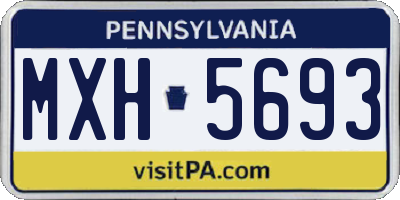 PA license plate MXH5693