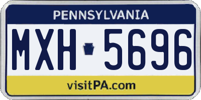 PA license plate MXH5696