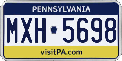 PA license plate MXH5698