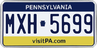 PA license plate MXH5699