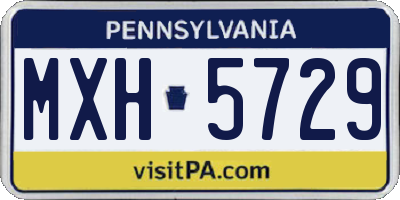 PA license plate MXH5729
