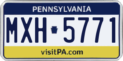 PA license plate MXH5771
