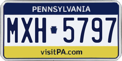 PA license plate MXH5797