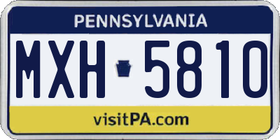 PA license plate MXH5810