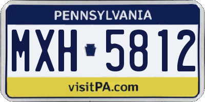 PA license plate MXH5812