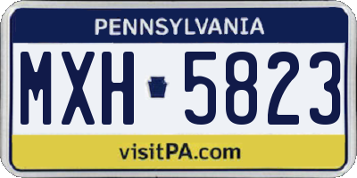 PA license plate MXH5823