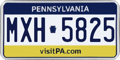 PA license plate MXH5825