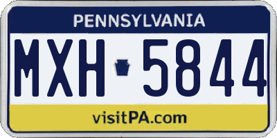 PA license plate MXH5844