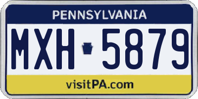 PA license plate MXH5879