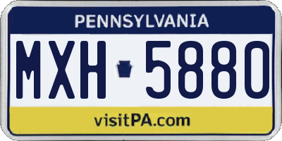 PA license plate MXH5880