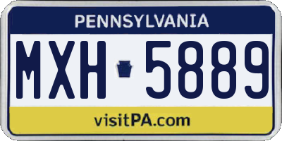 PA license plate MXH5889