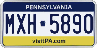 PA license plate MXH5890
