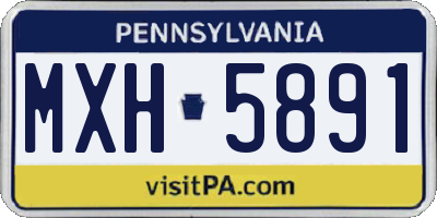 PA license plate MXH5891